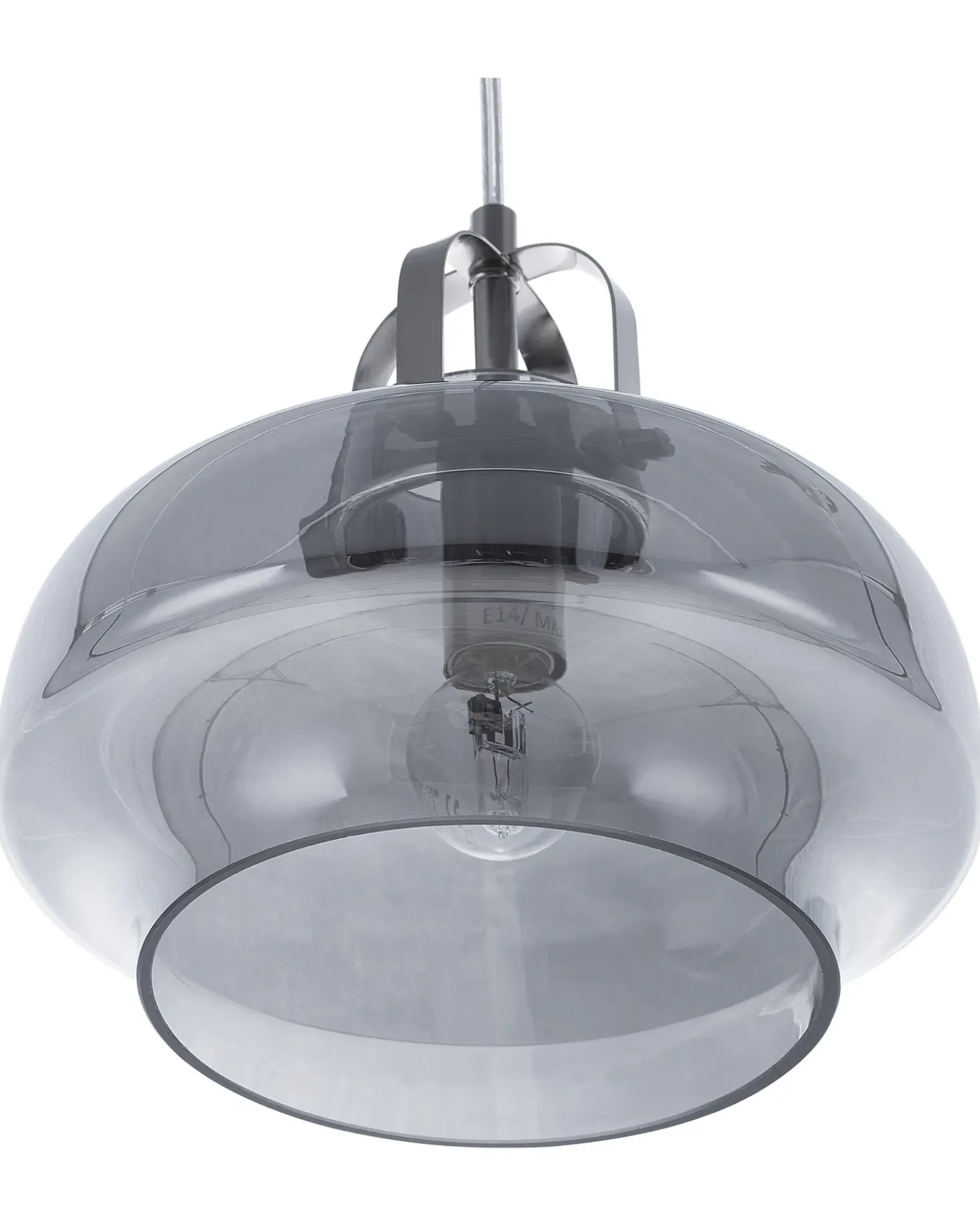 Lampadario WILTZ Vetro Grigio chiaro