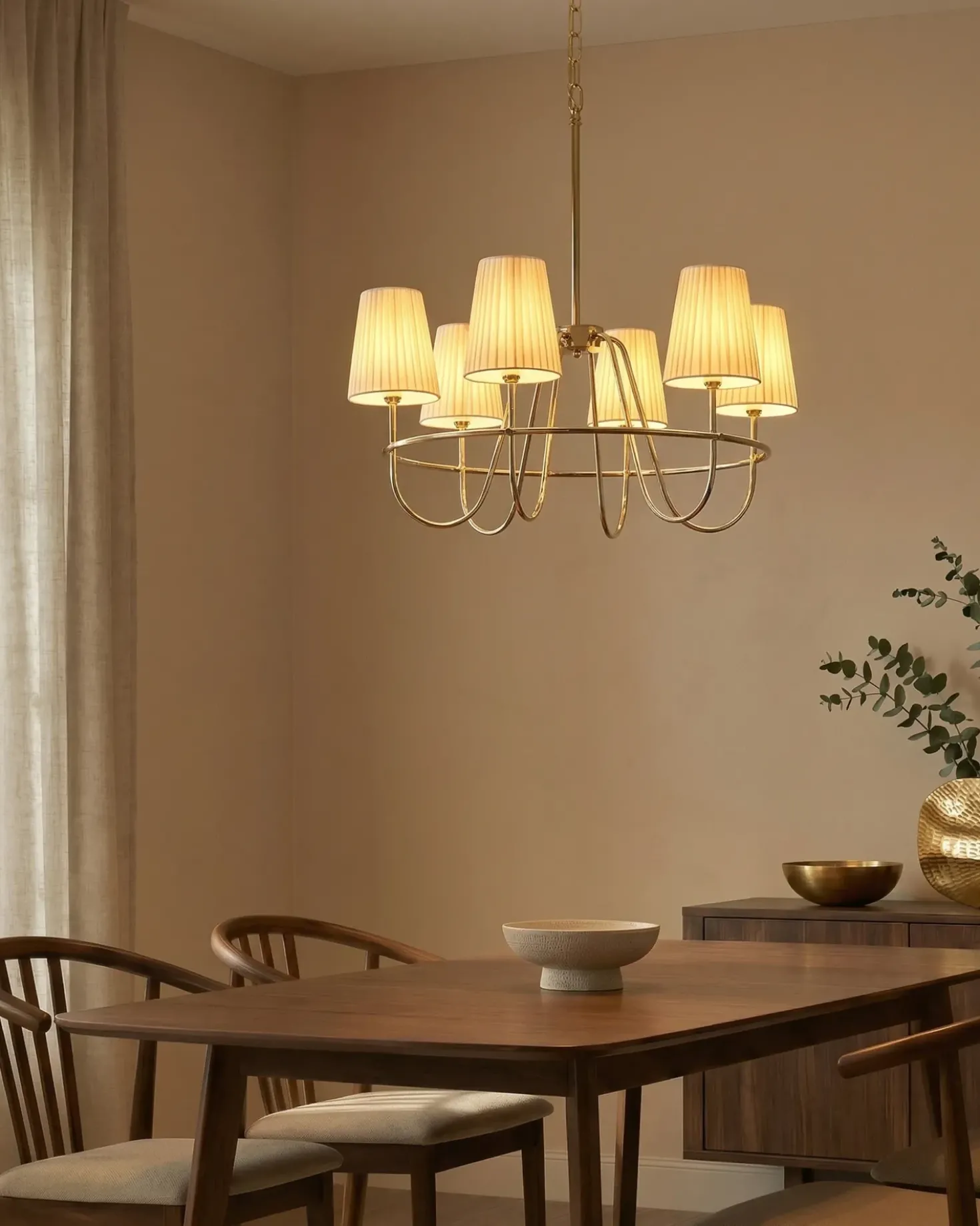 Lampadario YAMETHIN Metallo Oro