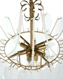 Lampadario YAUCA Vetro Ottone