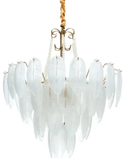 Lampadario YAUCA Vetro Ottone