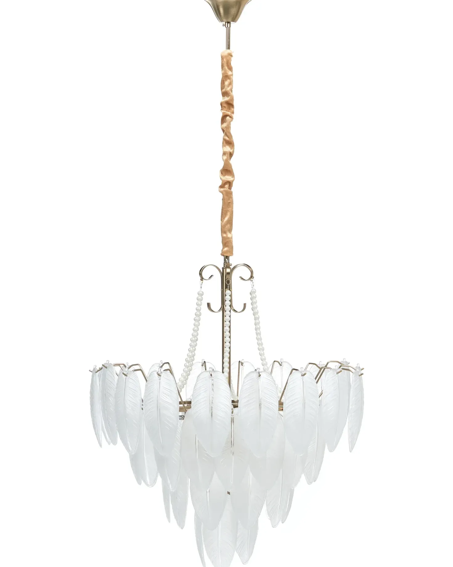 Lampadario YAUCA Vetro Ottone