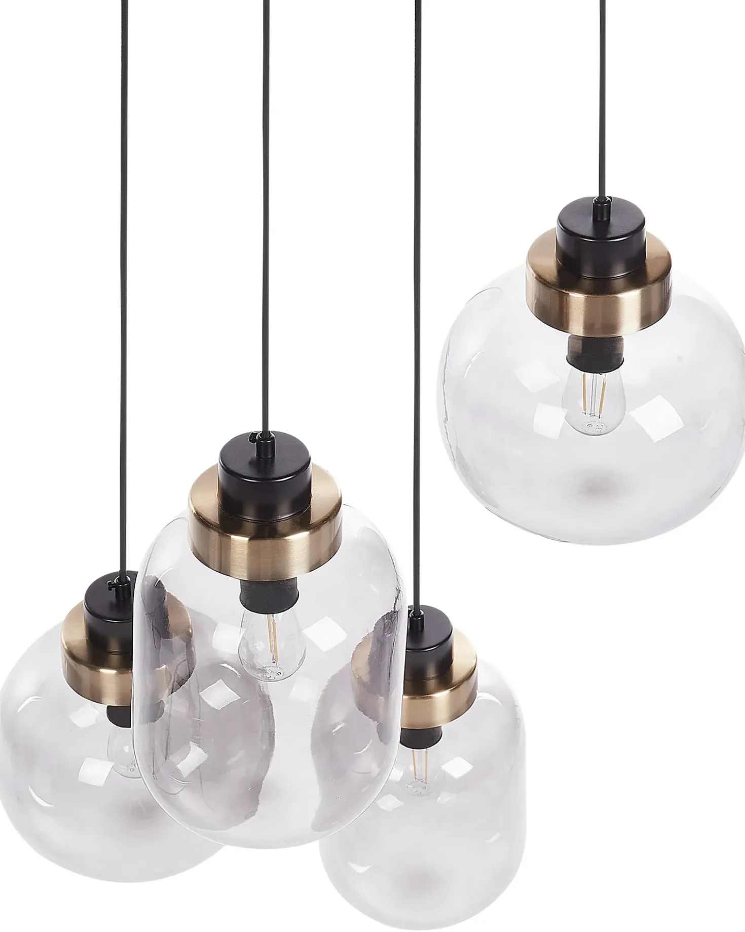 Lampadario ZAYANDE Vetro Grigio chiaro