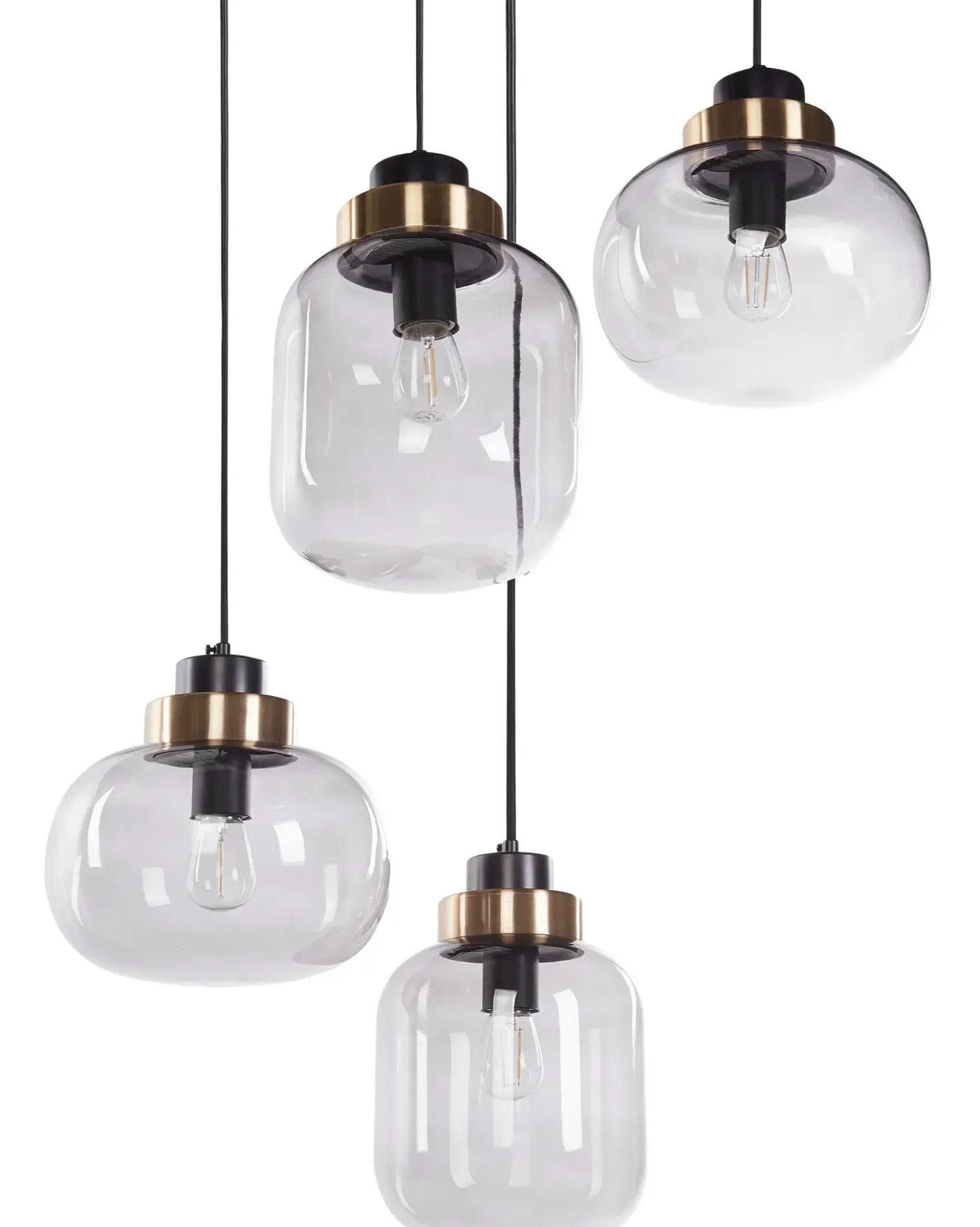 Lampadario ZAYANDE Vetro Grigio chiaro