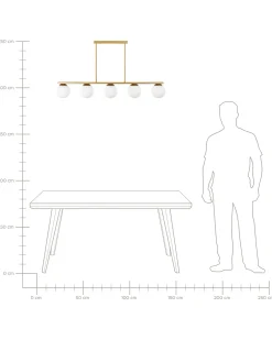 Lampadario ZIKULI Metallo Oro