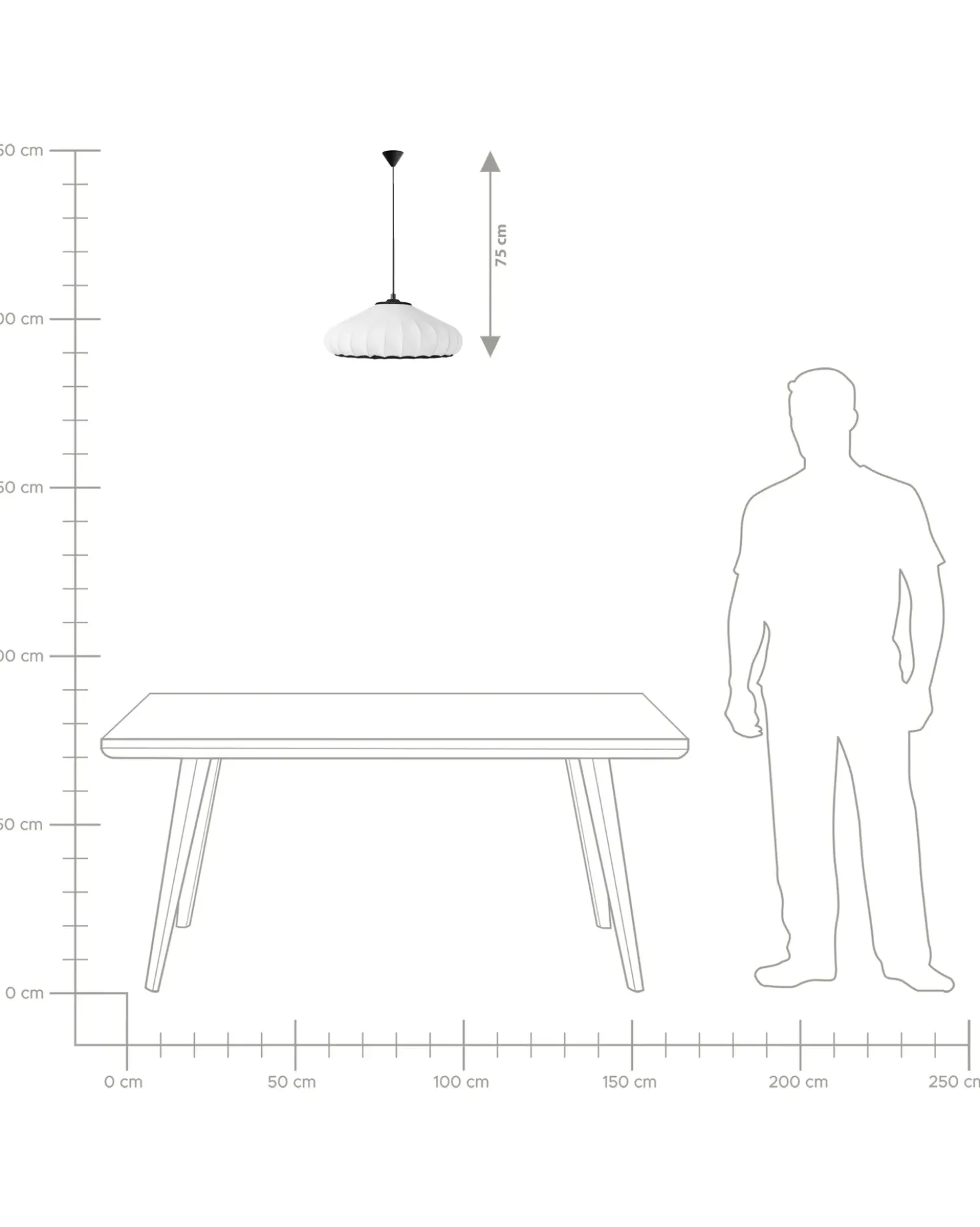 Lampadario ZULIA Materiale sintetico Bianco