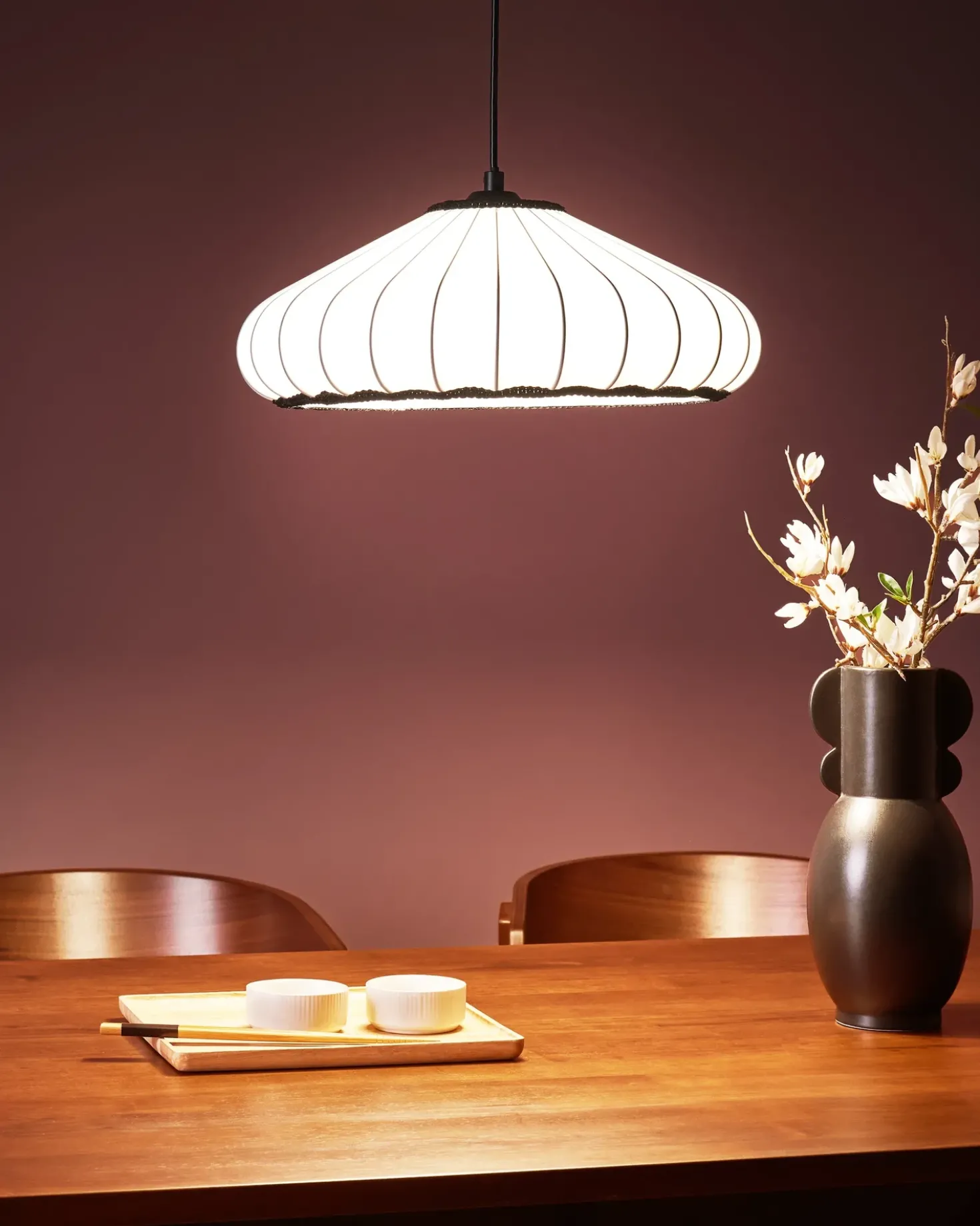 Lampadario ZULIA Materiale sintetico Bianco