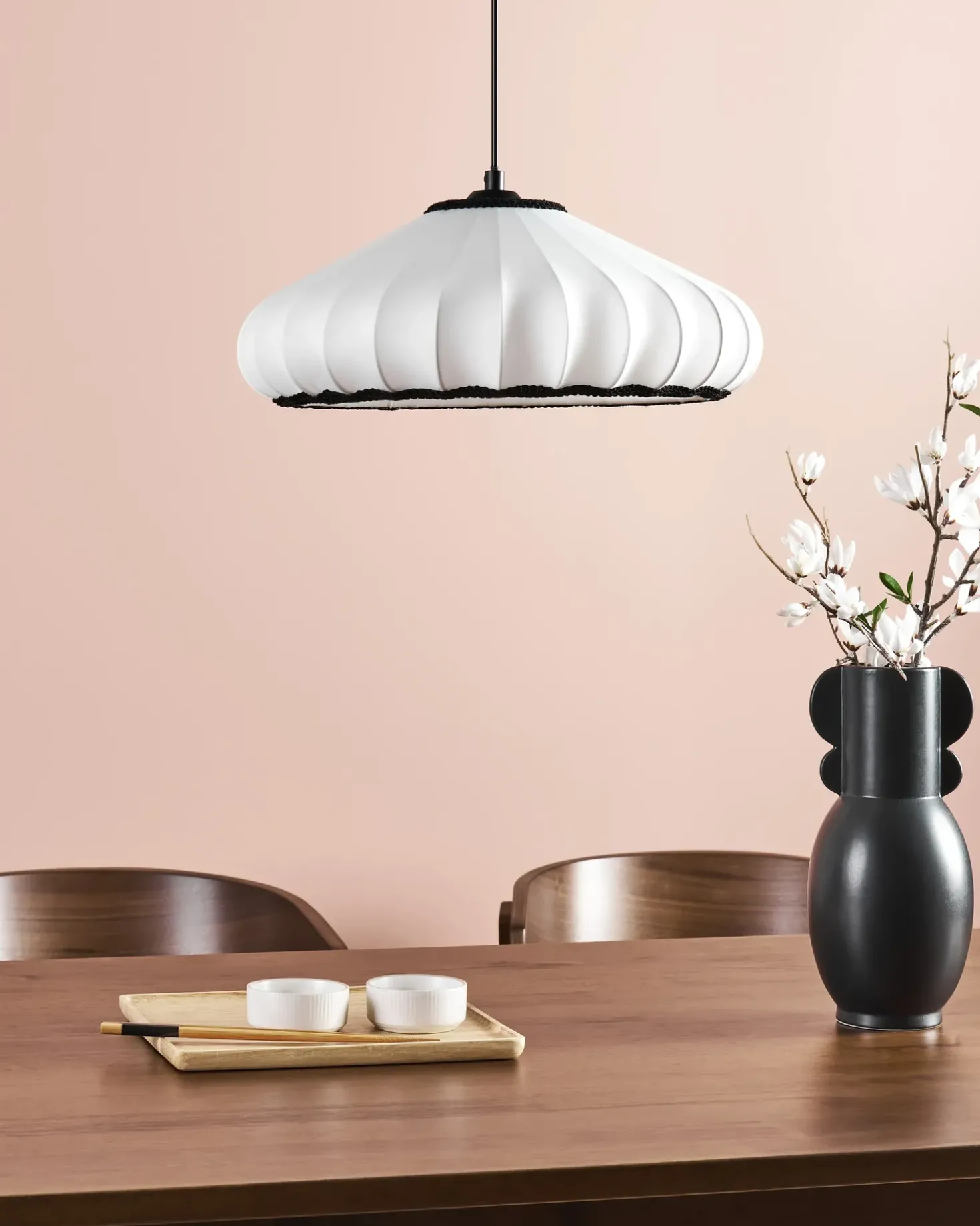 Lampadario ZULIA Materiale sintetico Bianco