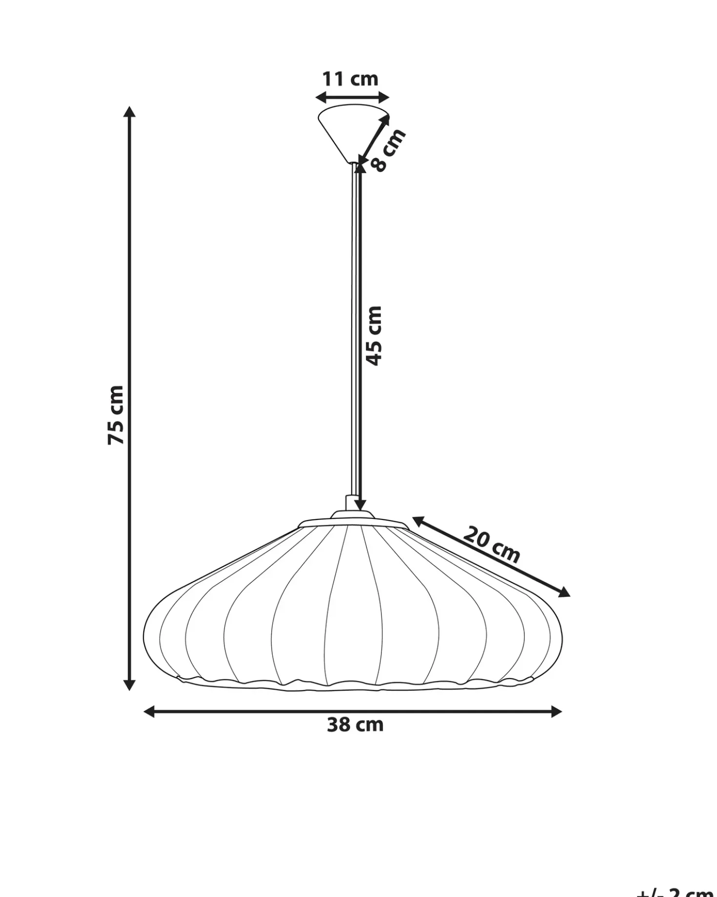 Lampadario ZULIA Materiale sintetico Bianco