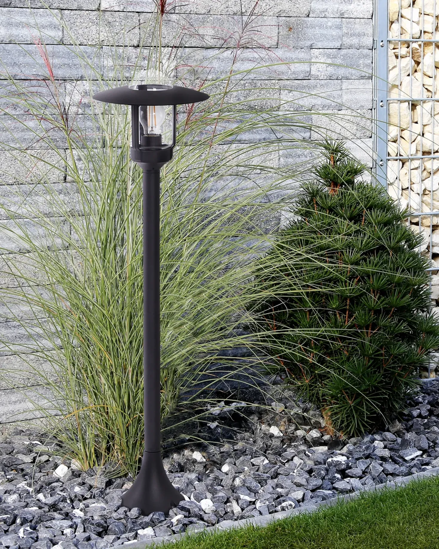 Lampione da giardino TIZU Nero