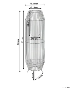 Lanterna a energia solare DONGWE 70 cm Naturale