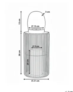Lanterna a energia solare MACHILI 53 cm Marrone