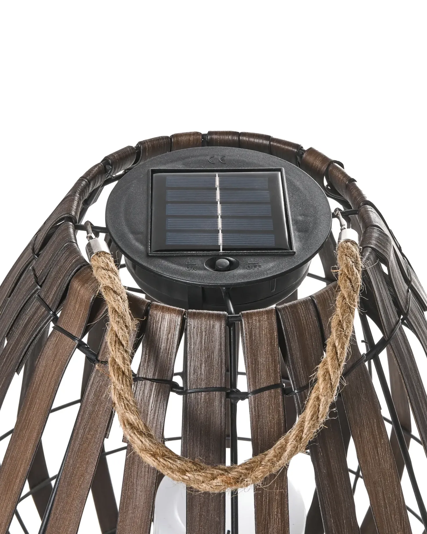 Lanterna a energia solare LUFUPA 61 cm Marrone scuro