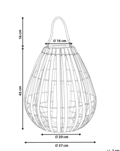 Lanterna a energia solare LUFUPA 61 cm Marrone scuro