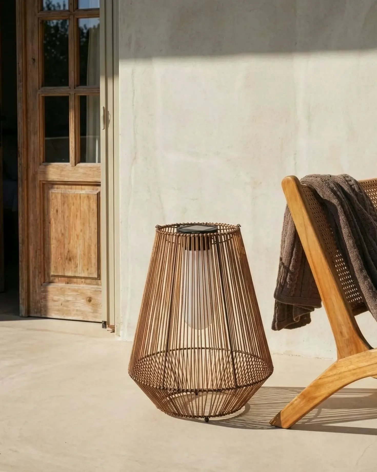 Lanterna a energia solare LUSWISHI 68 cm Naturale