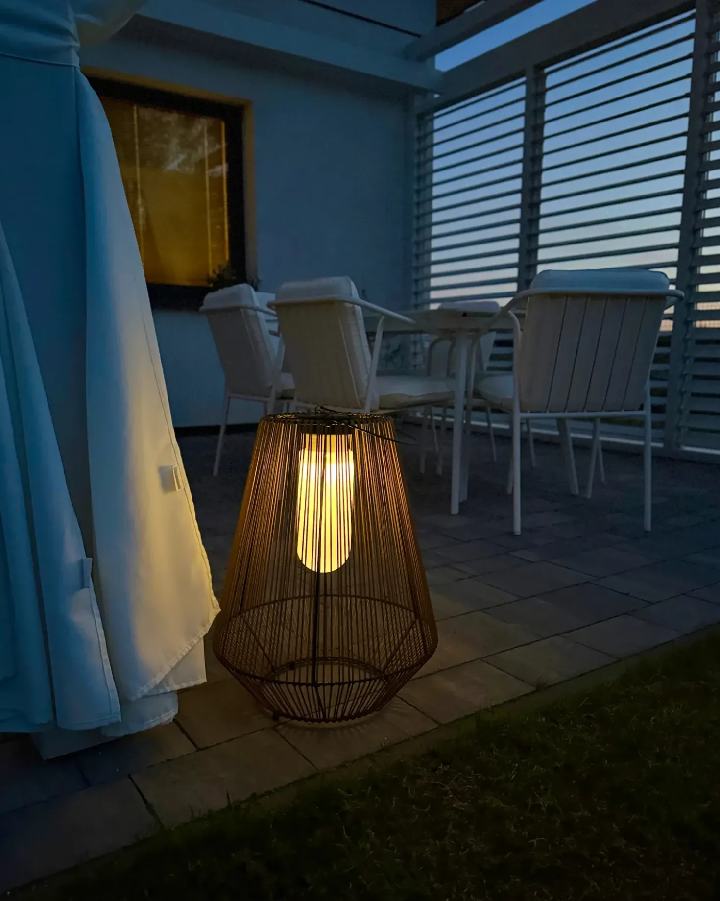 Lanterna a energia solare LUSWISHI 68 cm Naturale