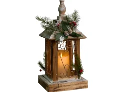 Lanterna a LED SAIMA Modello natalizio 40 cm Marrone scuro