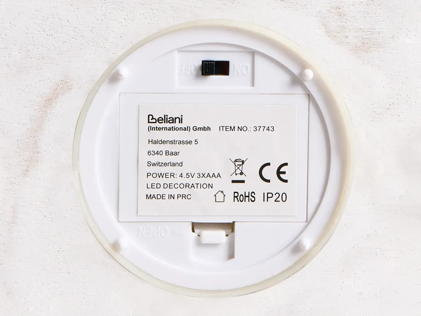 Lanterna a LED SAVIVESI Modello natalizio 38 cm Bianco