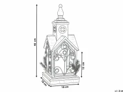 Lanterna a LED SYVANSI Modello natalizio 46 cm Marrone chiaro