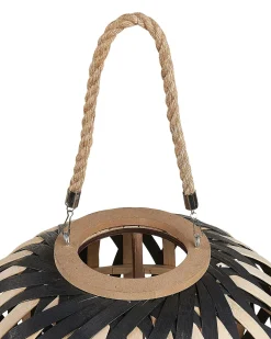 Lanterna BESAH Bambù 37 cm Nero