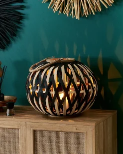 Lanterna BESAH Bambù 37 cm Nero