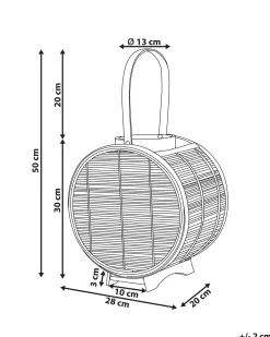 Lanterna BISTAL Rattan 30 cm Naturale