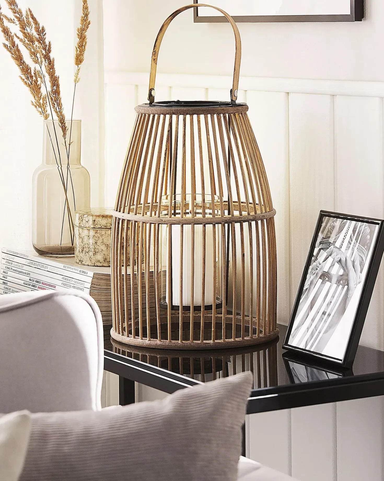 Lanterna HOSTE Bambù 32 cm Beige