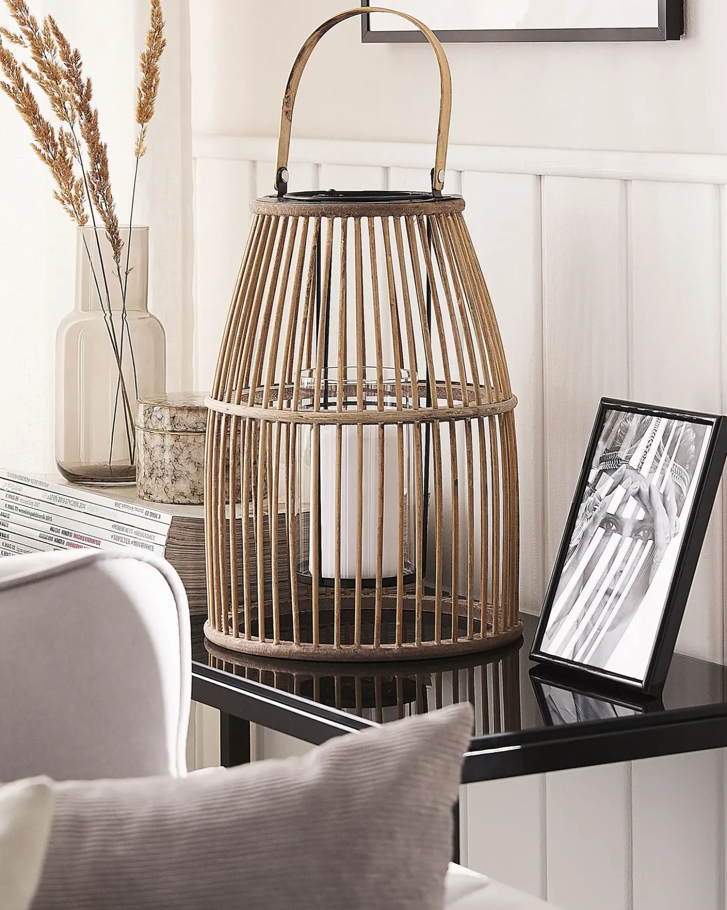 Lanterna HOSTE Bambù 32 cm Beige
