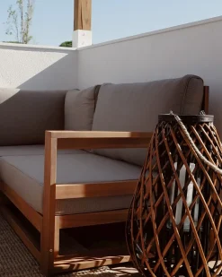 Lanterna KIUSIU Legno di salice 60 cm Marrone
