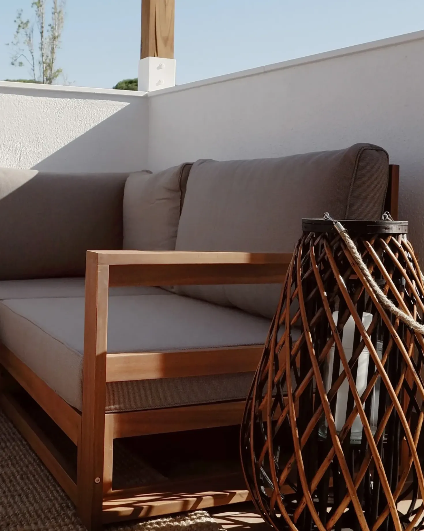 Lanterna KIUSIU Legno di salice 60 cm Marrone