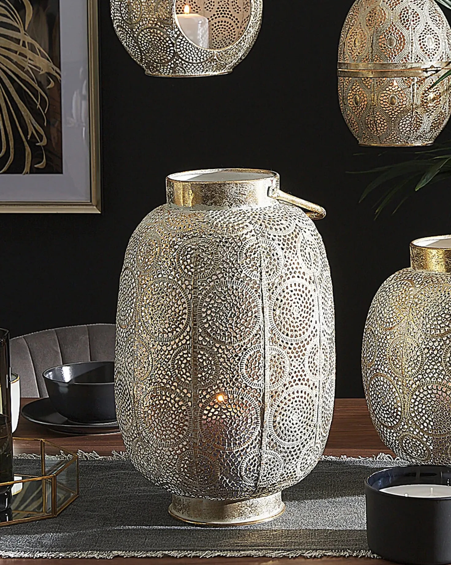 Lanterna LANTAU Metallo 40 cm Oro