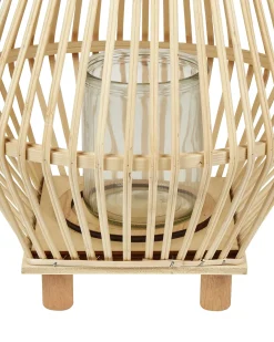 Lanterna LEYTE Legno di salice 58 cm Marrone chiaro