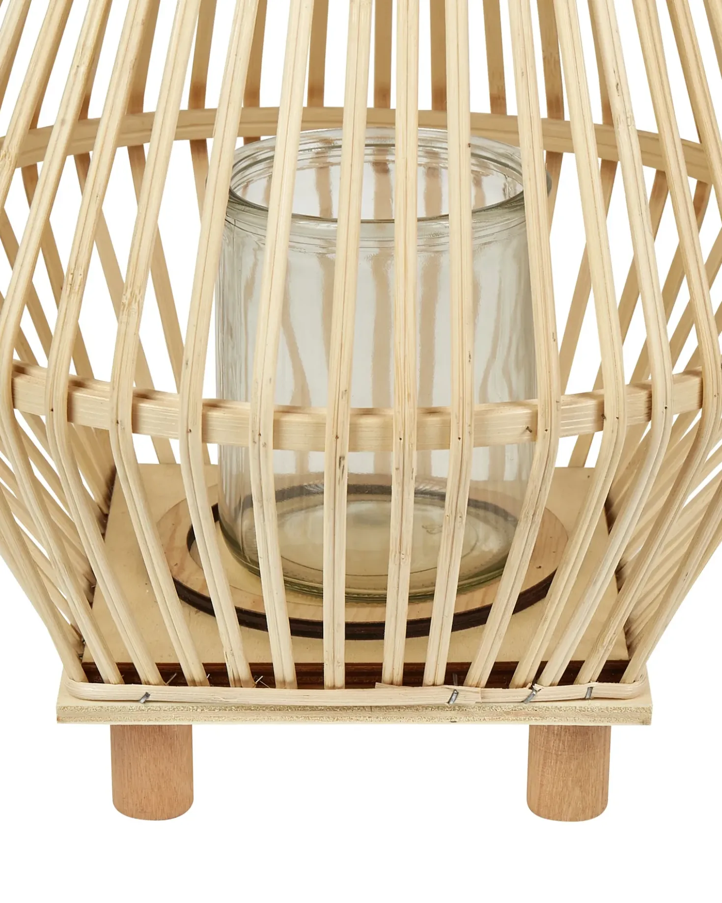Lanterna LEYTE Legno di salice 58 cm Marrone chiaro