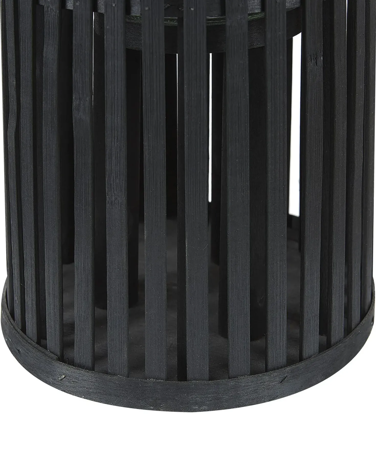 Lanterna LUZON Legno di salice 40 cm Nero