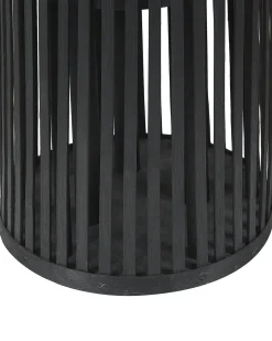 Lanterna LUZON Legno di salice 80 cm Nero