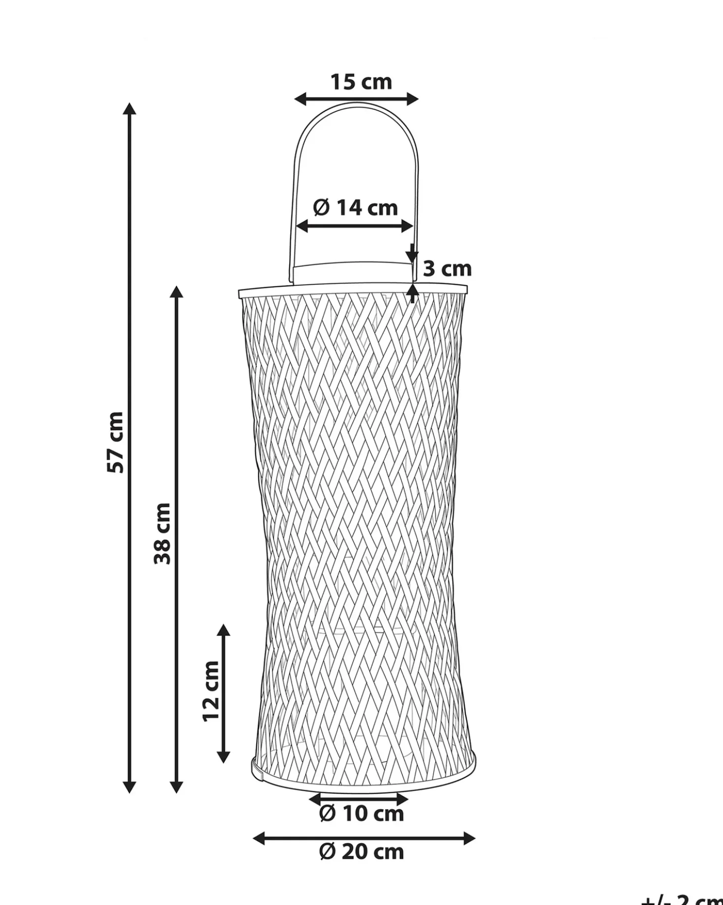 Lanterna MACTAN Bambù 38 cm Naturale