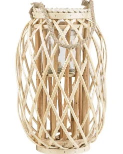 Lanterna MAURITIUS Legno di salice 40 cm Naturale
