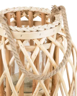 Lanterna MAURITIUS Legno di salice 40 cm Naturale