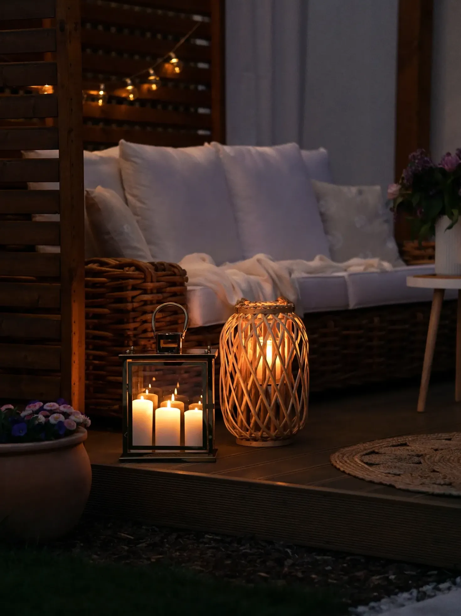 Lanterna MAURITIUS Legno di salice 40 cm Naturale