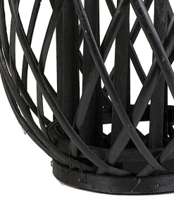 Lanterna MAURITIUS Legno di salice 40 cm Nero