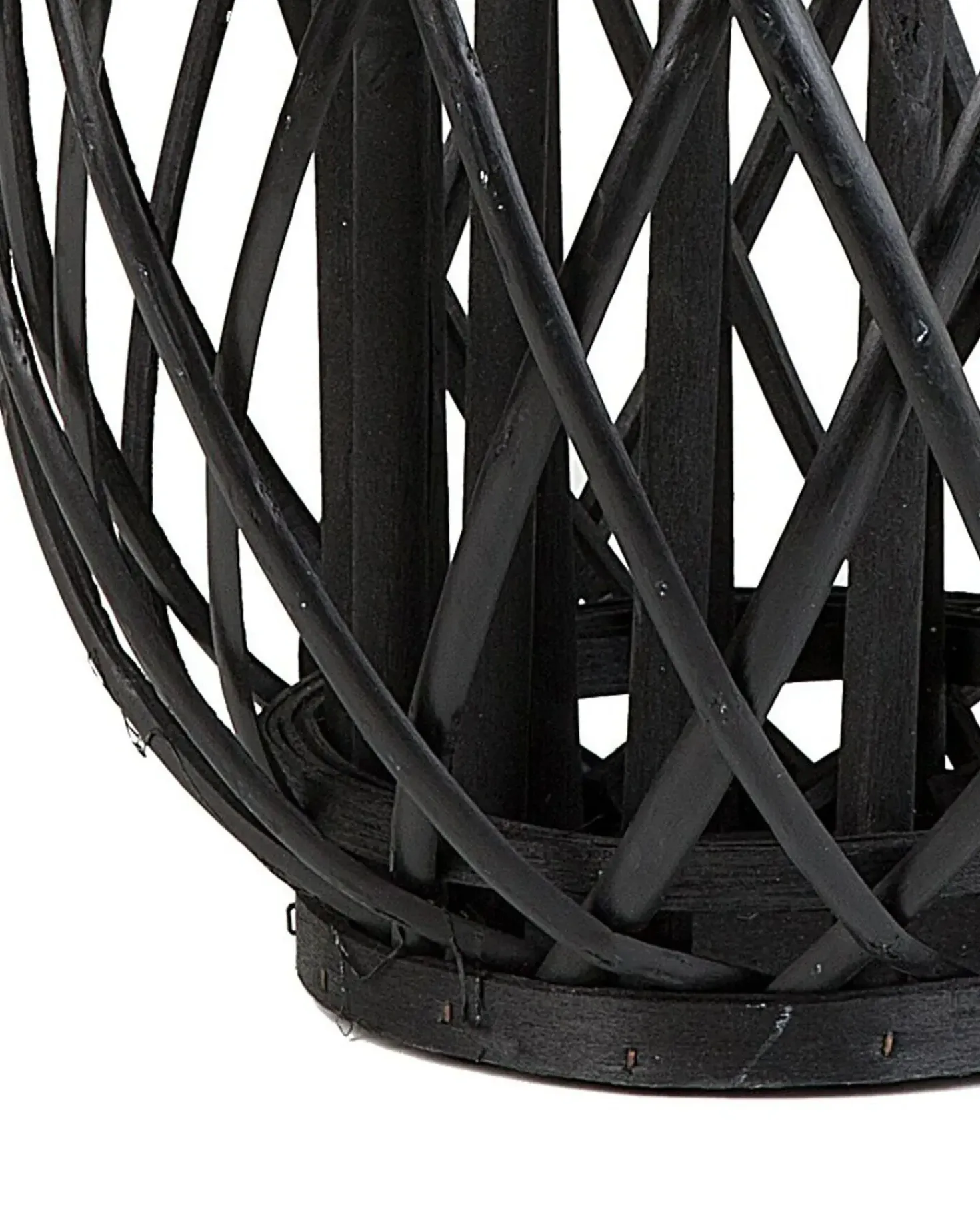 Lanterna MAURITIUS Legno di salice 40 cm Nero