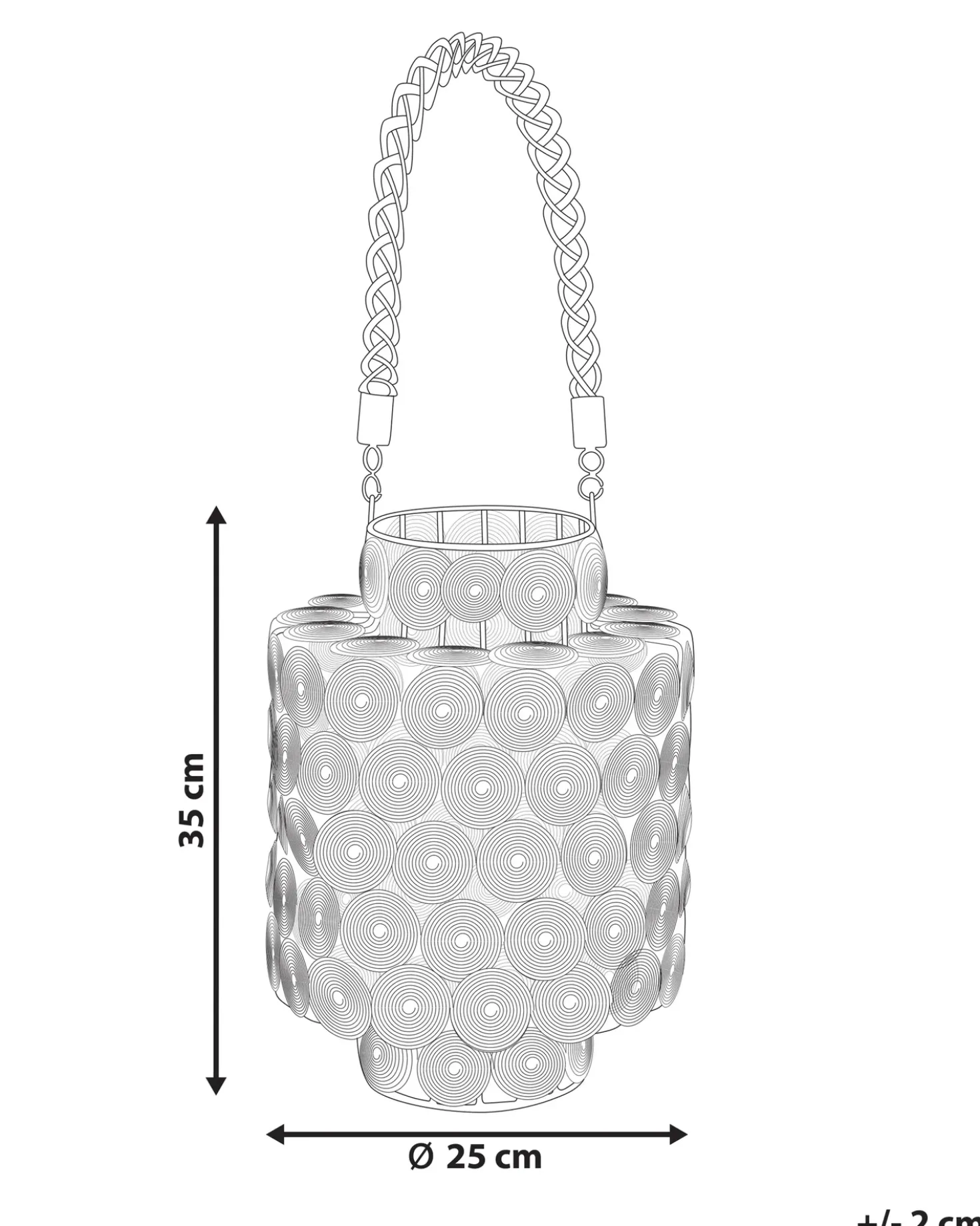 Lanterna MMOJSTIR Metallo 35 cm Nero