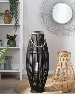 Lanterna TAHITI Bambù 84 cm Nero