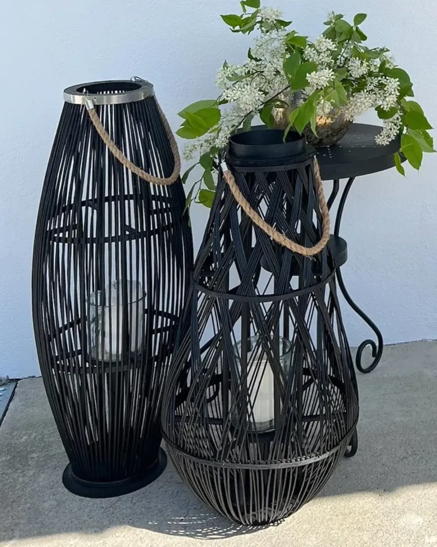 Lanterna TAHITI Bambù 72 cm Nero