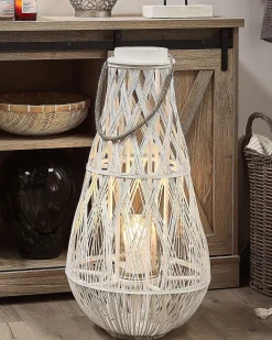 Lanterna TONGA Bambù 77 cm Bianco