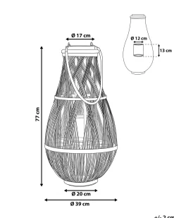 Lanterna TONGA Bambù 77 cm Bianco
