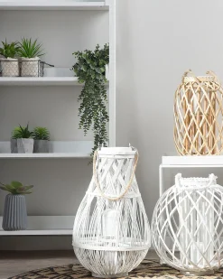 Lanterna TONGA Bambù 77 cm Bianco