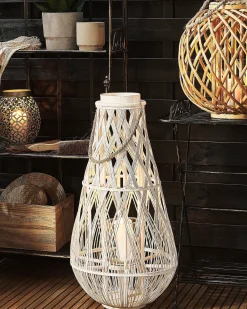 Lanterna TONGA Bambù 77 cm Bianco
