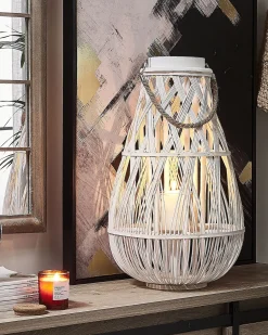 Lanterna TONGA Bambù 56 cm Bianco