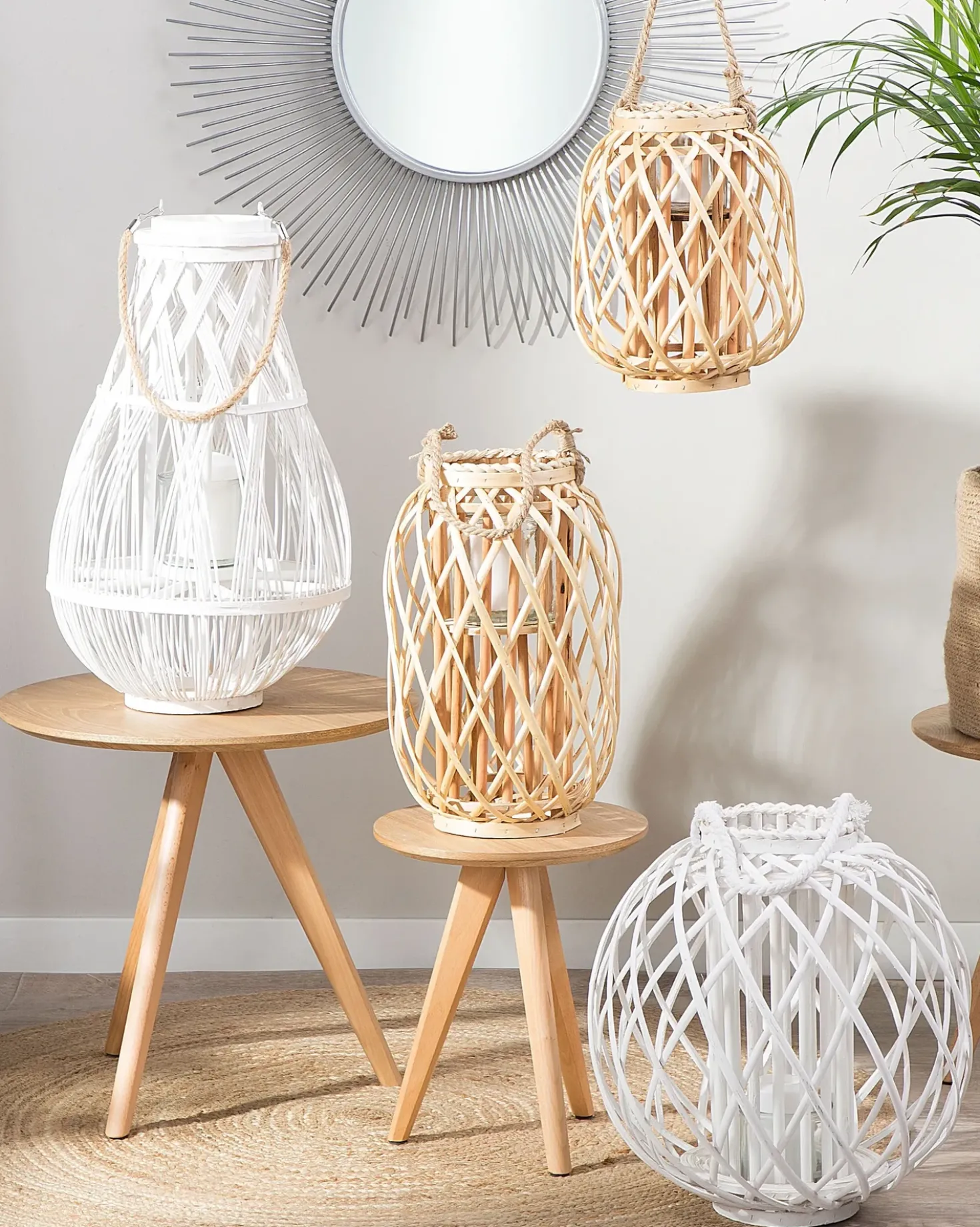 Lanterna TONGA Bambù 56 cm Bianco