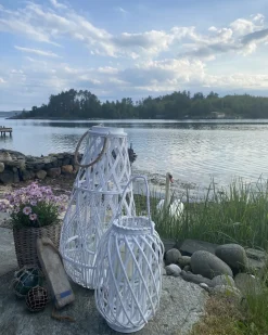 Lanterna TONGA Bambù 56 cm Bianco